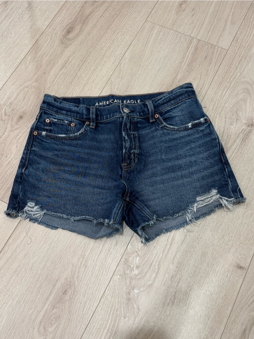 American Eagle Outfitters Dark Blue Ex-Boyfriend Jean Shorts